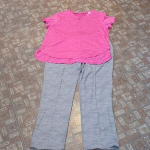 Danskin Vibrant Pink Athletic Top And Soft Pants Member's Mark